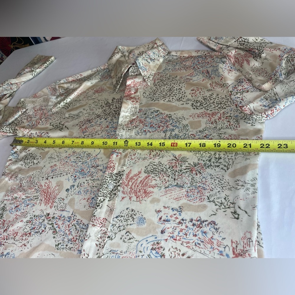 Men's Cream Patterned Shirt - Picture 9 of 13